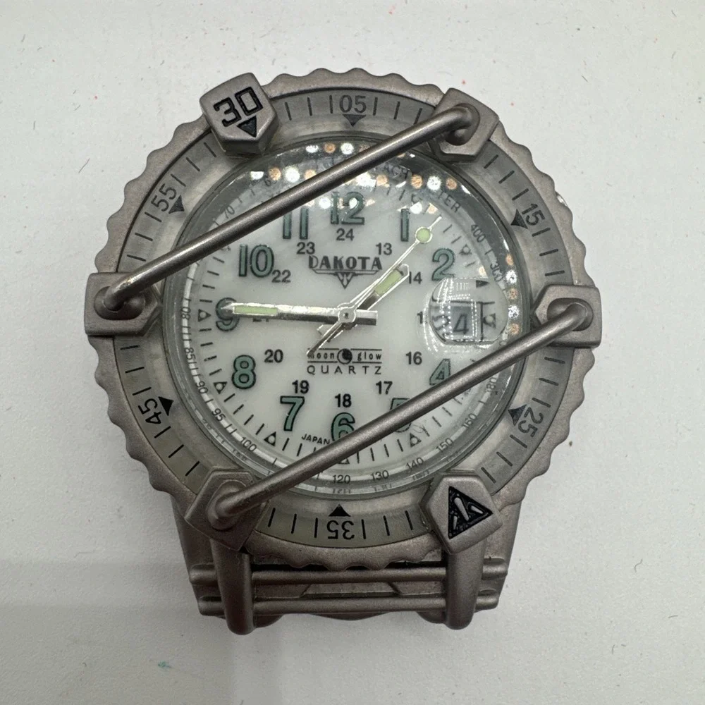 Dakota Watch Company Phase III White Dial Moon Glow Hiker Outdoors Pocket‎ Watch